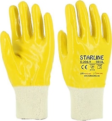 Starline E-206-Y Sarı Nitril İş Eldiveni