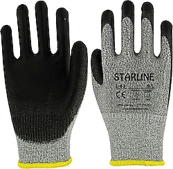 Starline E-63 PU Kaplı Kesilme Dirençli İş Eldiveni 10 Numara