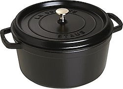 Staub La Cocotte Yuvarlak Siyah 28 cm Döküm Tencere