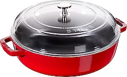 Staub Cam Kapaklı 28 cm Döküm Sote Tenceresi