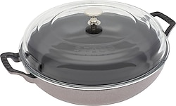 Staub Cam Kapaklı Kiraz 30 cm Döküm Sote Tenceresi