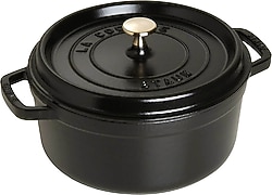 Staub La Cocotte Yuvarlak Siyah 24 cm Döküm Tencere