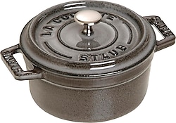 Staub La Cocotte Gri Mini Yuvarlak 10 cm Döküm Tencere