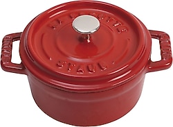 Staub La Cocotte Kırmızı Mini Yuvarlak 10 cm Döküm Tencere