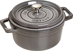 Staub La Cocotte Yuvarlak Grafit Gri 22 cm Döküm Tencere