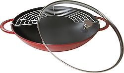 Staub La Cocotte Cam Kapaklı 37 cm Wok Tava