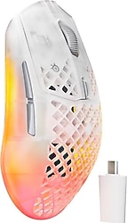 SteelSeries Aerox 3 Wireless Gen 2 4K Ghost RGB Şarjlı Ergonomik Optik Kablosuz Oyuncu Mouse