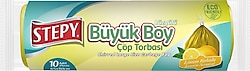 Stepy Limon Kokulu Büzgülü Büyük Boy Çöp Poşeti 10'lu