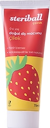 Steriball Doğal 0-6 Yaş Çilek Aromalı 75 ml Florürsüz Çocuk Diş Macunu