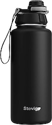 Stevig 1 Hand Leak-Proof Siyah 1 lt Çelik Termos