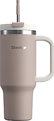 Stevig 2 Moods Tuck-In Bej 900 ml Pipetli Termos Bardak