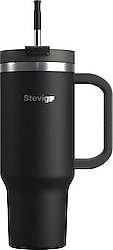 Stevig 2 Moods Tuck-In Siyah 900 ml Pipetli Termos Bardak