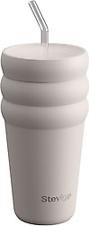 Stevig 3 Bubble Two-Cap Kahverengi 600 ml Pipetli Termos