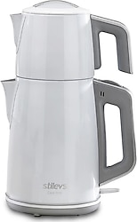 Stilevs Çays Inox Beyaz 1650 W Çelik Çay Makinesi