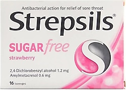 Strepsils Şekersiz Çilek Aromalı 16'lı Pastil