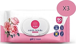 Subo Gül 90 Yaprak 3'lü Paket Islak Mendil