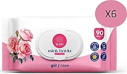 Subo Gül 90 Yaprak 6'lı Paket Islak Mendil
