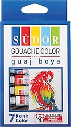Südor 9 ml 7 Renk Tüp GuaJ Boya
