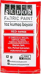 Südor Toz 12 gr Kumaş Boyası Kırmızı