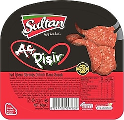 Sultan Aç Pişir Dilimli Dana Sucuk 60 gr