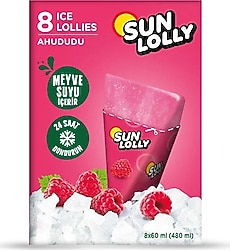 Sun Lolly Ahududu Aromalı Su Buzu 8x60 ml