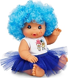 Dollz'n More Afro Kıvırcık Renkli Saçlı Bebek Mavi 23 cm 40020