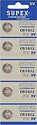 Supex CR1632 3 V 5'li Lityum Düğme Pil