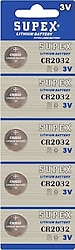 Supex CR2032 3V 5'li Lityum Düğme Pil