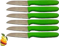 Sürbısa 61007 Yeşil 6'lı Meyve Bıçağı