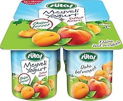 Sütaş Şeftali ve Kayısılı Meyveli Yoğurt 4x115 gr