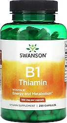 Swanson B1 Thiamin 100 mg 250 Kapsül