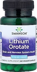 Swanson Lithium Orotate 5 mg 60 Kapsül