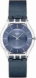 Swatch Essentials SS08K120M Cool Skies Mavi Kadın Kol Saati