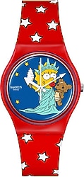 Swatch The Simpsons Little Lady Liberty SO28Z120 Kadın Kol Saati