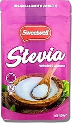 Sweetwell Stevia Prebiyotik Lifli Toz Sofralık Tatlandırıcı 500 gr