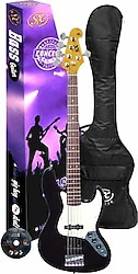 Sx SJB62+/5/BK Siyah Bas Gitar