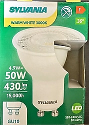 Sylvania Gün Işığı 4.9 W-50 W GU10 LED Ampul