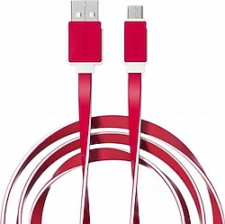 Syrox C63 1.2 m 2A Micro USB Kırmızı Şarj Kablosu