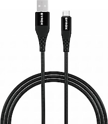Syrox C89 1 m Siyah Micro USB Şarj Kablosu