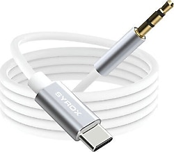 Syrox DT24T-J 1 m Type-C to Aux Dönüştürücü Ses Kablosu