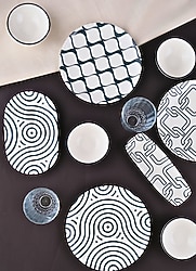 Tabak Evi Black 14 Parça 6 Kişilik İkram ve Kahvaltı Takımı