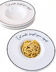 Tabak Evi Motto 29 cm 4'lü Makarna Tabağı