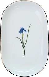 Tabak Evi Natura Iris Altın Fileli 18x11x2.50 cm Oval Kayık Tabak