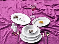 Taç Alyona Platin 53 Parça 12 Kişilik Yemek Takımı