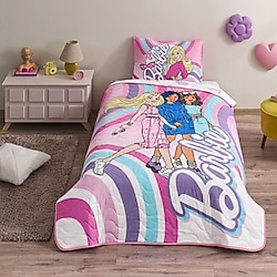 Taç Barbie Imagine Tek Kişilik Yatak Örtüsü Takımı