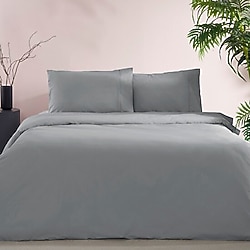 Taç Ranforce Basic Gri Queen Size Nevresim Takımı