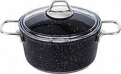 Taç Black Edition 24 cm Granit Derin Tencere