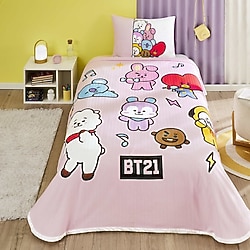 Taç BT21 Lisanslı Tek Kişilik Pike Takımı