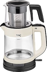 Taç Glassdem 1800 W Bej Cam Çay Makinesi
