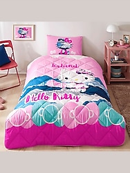 Taç Hello Kitty Iceland Lisanslı Tek Kişilik Yorgan Seti
